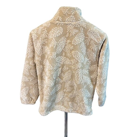 Black Mountain Tan White Full Zip Fleece Jacket Sz XS - Picture 2 of 9